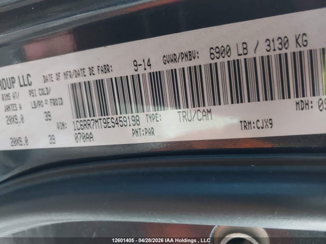 12601405 :رقم المزاد ، 1C6RR7MT9ES459198 vin ، 2014 Ram 1500 Sport مزاد بيع