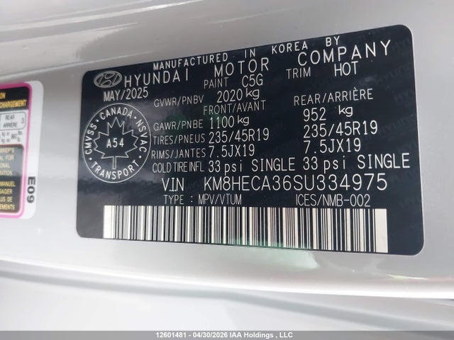 Продажа на аукционе авто 2025 Hyundai Kona N Line Awd With Ultimate Package, vin: KM8HECA36SU334975, номер лота: 12601481