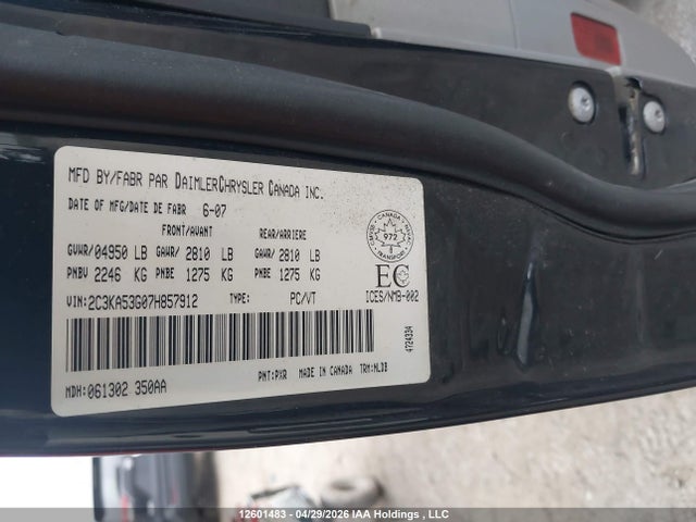 Aukcja sprzedaży 2007 Chrysler 300, vin: 2C3KA53G07H857912, numer aukcji: 12601483