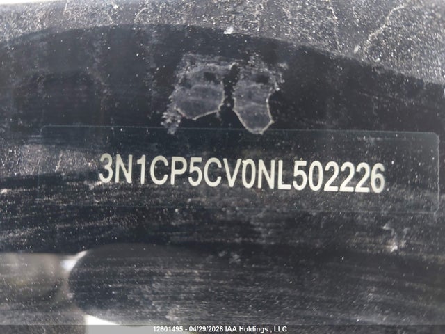 12601495 :رقم المزاد ، 3N1CP5CV0NL502226 vin ، 2022 Nissan Kicks Sv مزاد بيع