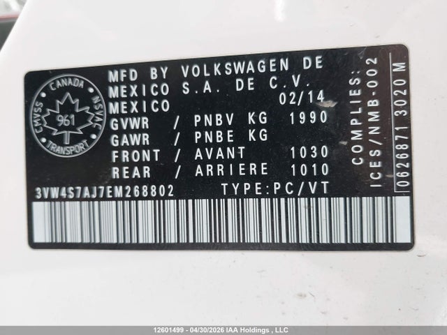 3VW4S7AJ7EM268802 Volkswagen JETTA GLI
