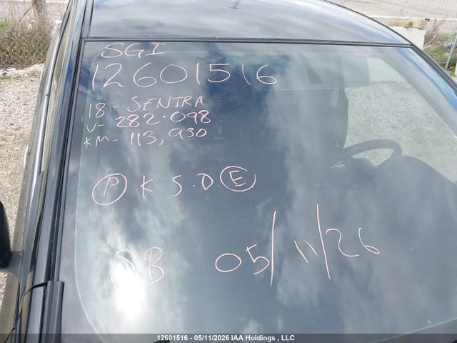 12601516 :رقم المزاد ، 3N1AB7AP7JY282098 vin ، 2018 Nissan Sentra 1.8 S/1.8 Sv/1.8 Sv Midnight Edition مزاد بيع