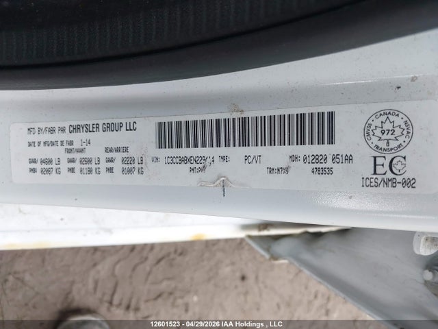 Продаж на аукціоні авто 2014 Chrysler 200 Lx, vin: 1C3CCBABXEN229414, номер лоту: 12601523