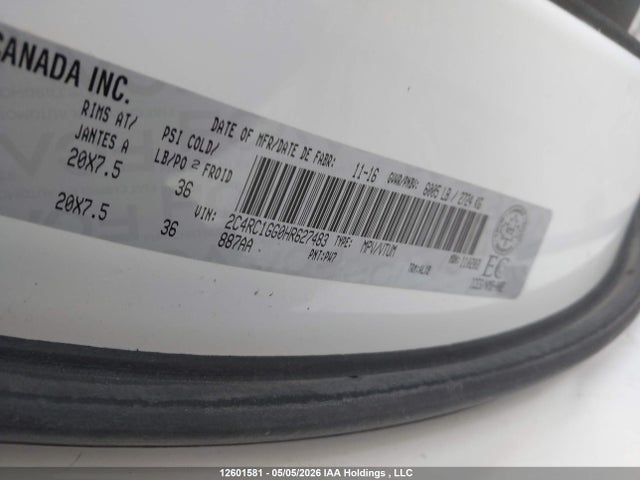 Chrysler Pacifica 2017 2C4RC1GG0HR627483 Image 9