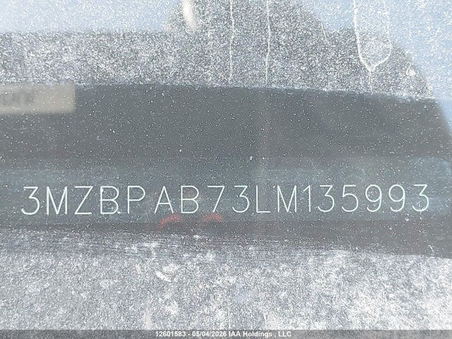 2020 Mazda 3 მანქანა იყიდება აუქციონზე, vin: 3MZBPAB73LM135993, აუქციონის ნომერი: 12601583