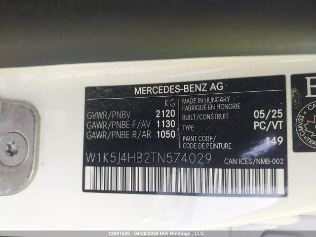 W1K5J4HB2TN574029 Mercedes-Benz CLA 250 4MATIC