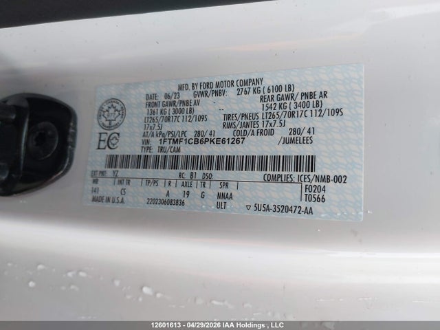 1FTMF1CB6PKE61267 Ford F150