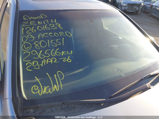 Aukcja sprzedaży 2009 Honda Accord Exl, vin: 1HGCP26859A801551, numer aukcji: 12601638