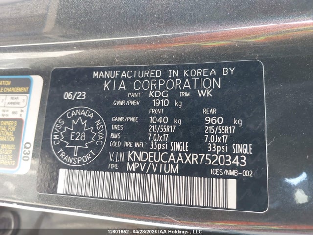 KNDEUCAAXR7520343 KIA SELTOS EX