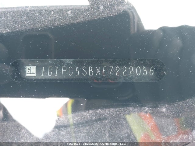 12601673 :رقم المزاد ، 1G1PC5SBXE7222036 vin ، 2014 Chevrolet Cruze Lt مزاد بيع