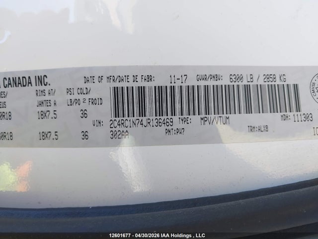 Chrysler Pacifica Hybrid Limited 2018 2C4RC1N74JR136469 Image 19
