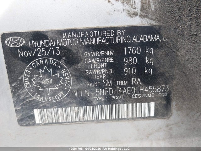 Aukcja sprzedaży 2014 Hyundai Elantra Se/sport/limited, vin: 5NPDH4AE0EH455873, numer aukcji: 12601708