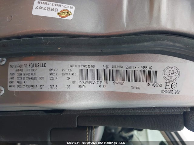 1C4PJMAB3GW341743 Jeep Cherokee Sport
