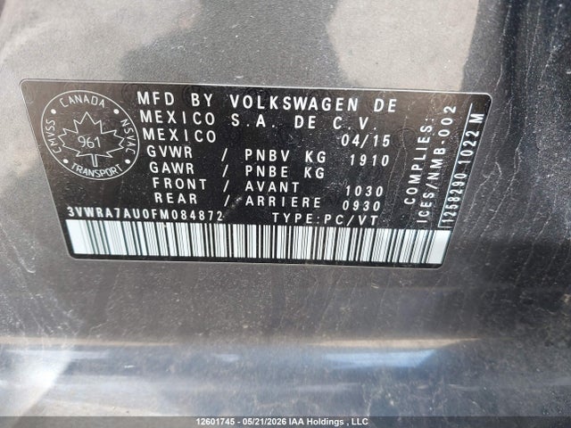 3VWRA7AU0FM084872 Volkswagen Golf 2.0 Tdi Comfortline/2.0 Tdi Highline/2.0 Tdi Trendline