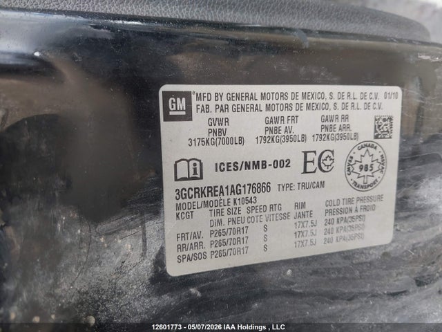 Продаж на аукціоні авто 2010 Chevrolet Silverado 1500 Ls, vin: 3GCRKREA1AG176866, номер лоту: 12601773