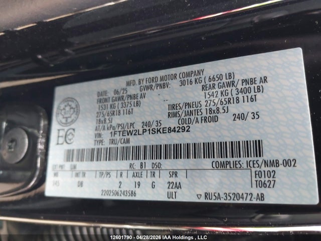 Ford F-150 Stx 2025 1FTEW2LP1SKE84292 Image 9