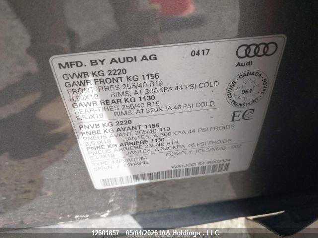 Audi Q3 Premium Plus 2018 WA1JCCFS4JR003304 Image 10