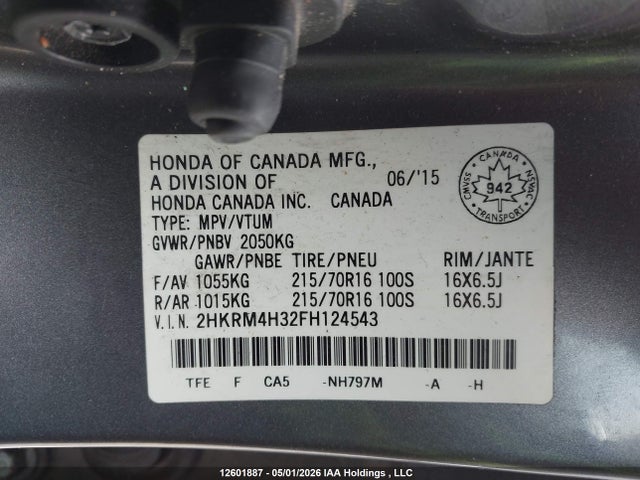 2HKRM4H32FH124543 Honda CR-V LX