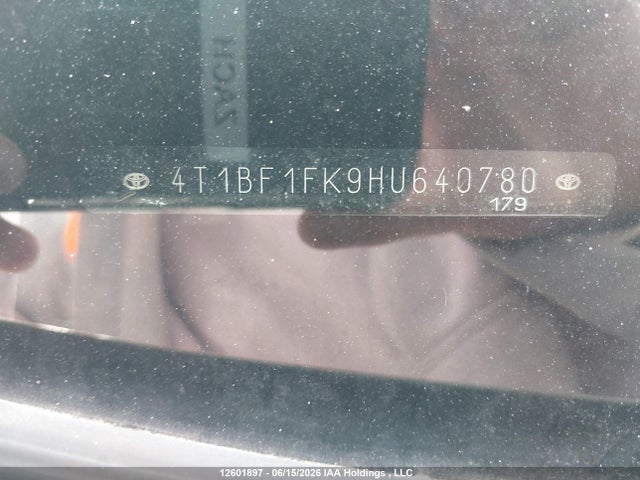 2017 Toyota Camry Le მანქანა იყიდება აუქციონზე, vin: 4T1BF1FK9HU640780, აუქციონის ნომერი: 12601897