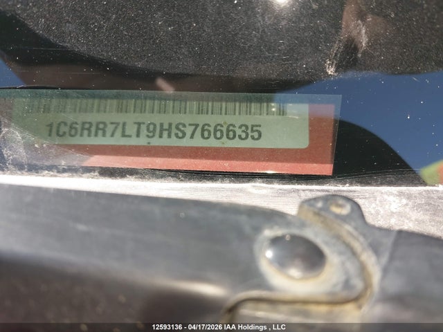 12593136 :رقم المزاد ، 1C6RR7LT9HS766635 vin ، 2017 Ram 1500 Slt مزاد بيع