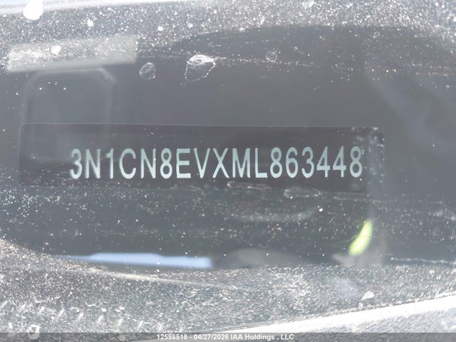 2021 Nissan Versa Sv მანქანა იყიდება აუქციონზე, vin: 3N1CN8EVXML863448, აუქციონის ნომერი: 12598518