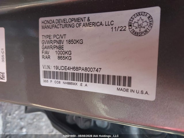 19UDE4H68PA800747 Acura Integra Elite A-spec