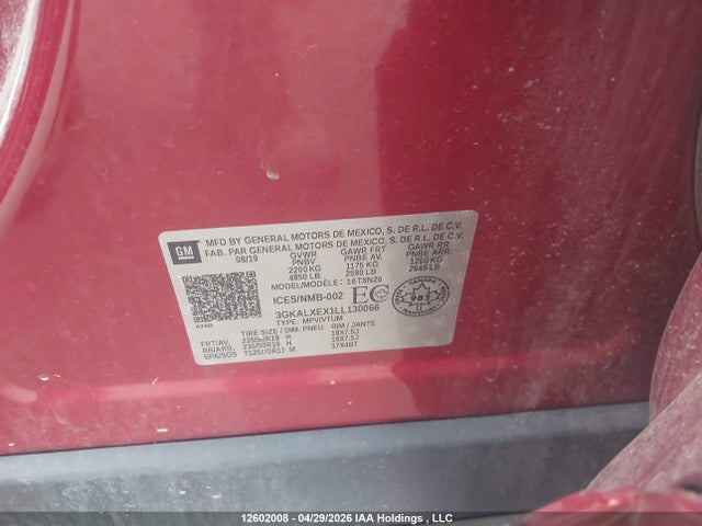 Auction sale of the 2020 Gmc Terrain Denali, vin: 3GKALXEX1LL130066, lot number: 12602008