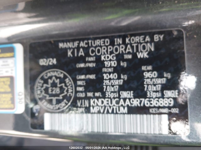 Aukcja sprzedaży 2024 Kia Seltos S, vin: KNDEUCAA9R7636889, numer aukcji: 12602032