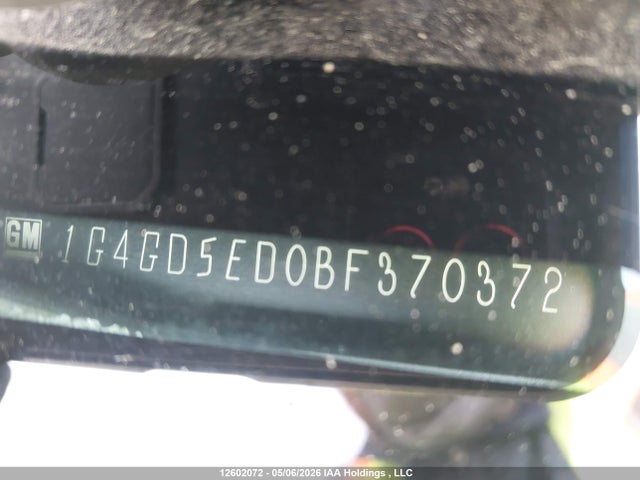Продаж на аукціоні авто 2011 Buick Lacrosse Cxl, vin: 1G4GD5ED0BF370372, номер лоту: 12602072