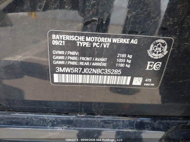BMW 330i Xdrive 2022 3MW5R7J02N8C35285 Image 20
