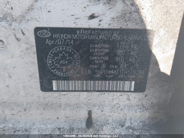 5NPDH4AE1EH518284 Hyundai Elantra Se/sport/limited