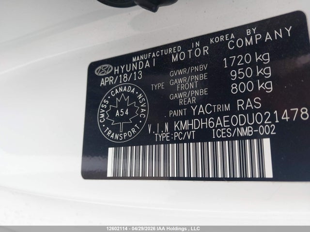 2013 Hyundai Elantra Coupe Gs/se მანქანა იყიდება აუქციონზე, vin: KMHDH6AE0DU021478, აუქციონის ნომერი: 12602114