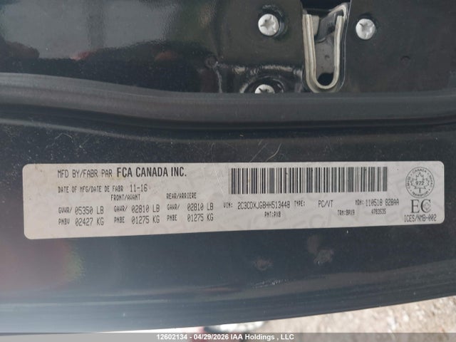 Aukcja sprzedaży 2017 Dodge Charger Sxt, vin: 2C3CDXJG8HH513448, numer aukcji: 12602134