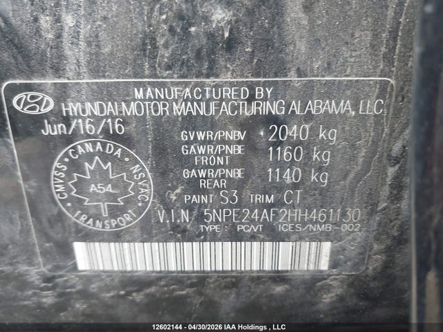 Hyundai SONATA GLS 2017 5NPE24AF2HH461130 Image 17