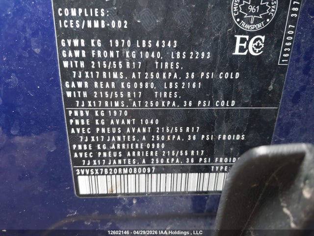 2024 Volkswagen Taos Se მანქანა იყიდება აუქციონზე, vin: 3VVSX7B20RM080097, აუქციონის ნომერი: 12602146