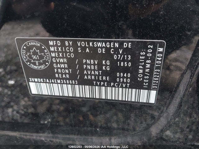 3VWDK7AJ4EM358683 Volkswagen Jetta 2.0l Comfortline