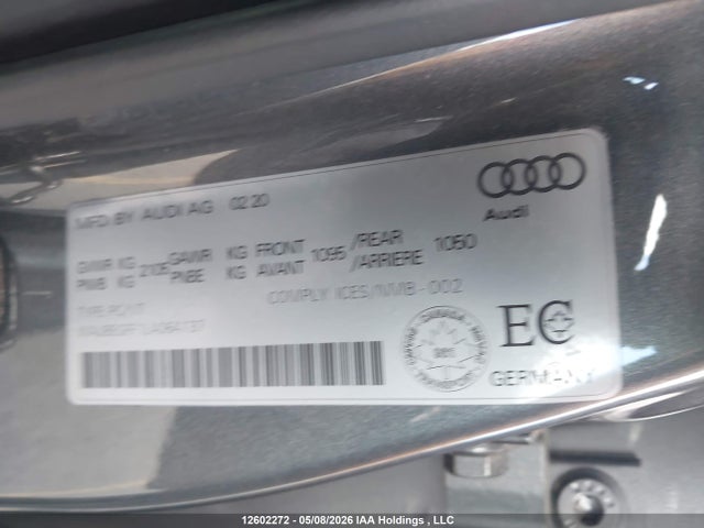 Продажа на аукционе авто 2020 Audi A3, vin: WAUBEGFF1LA064137, номер лота: 12602272