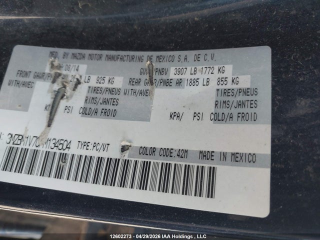 3MZBM1V70FM134504 Mazda 3 TOURING