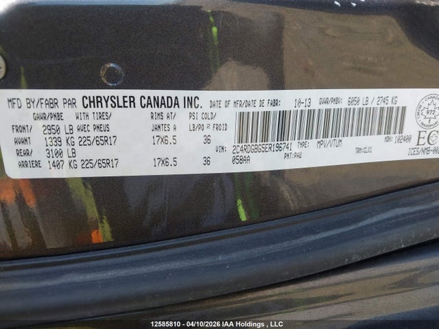 2C4RDGBG5ER196741 Dodge Grand Caravan Se/sxt
