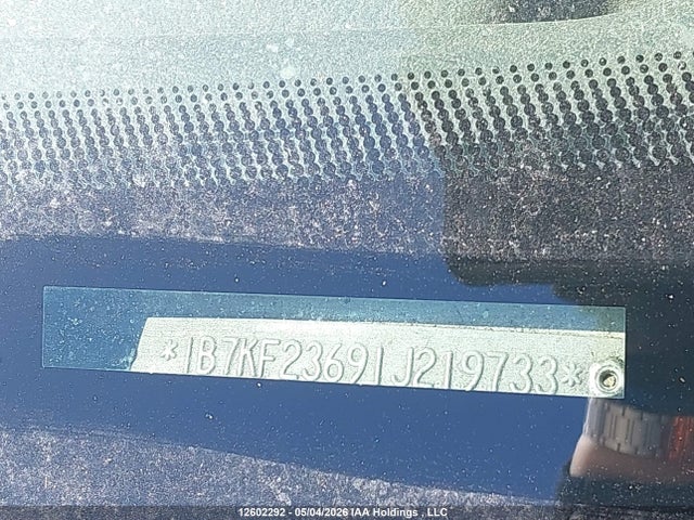 2001 Dodge Ram 2500 St მანქანა იყიდება აუქციონზე, vin: 1B7KF23691J219733, აუქციონის ნომერი: 12602292