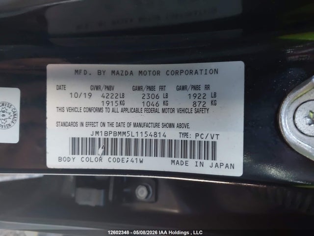 JM1BPBMM5L1154814 Mazda 3 Preferred