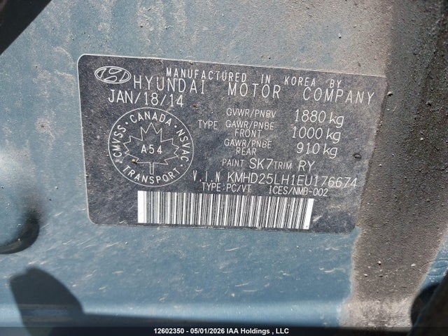 KMHD25LH1EU176674 Hyundai ELANTRA GT