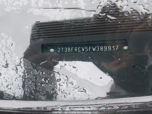 2015 Toyota Rav4 Le მანქანა იყიდება აუქციონზე, vin: 2T3BFREV5FW389917, აუქციონის ნომერი: 12587881