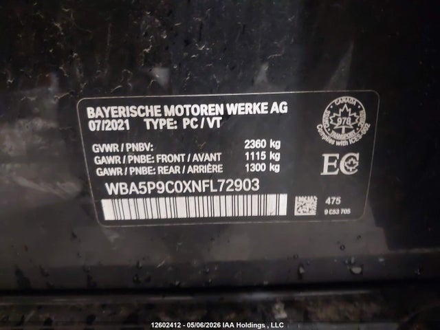 WBA5P9C0XNFL72903 BMW 330e Xdrive
