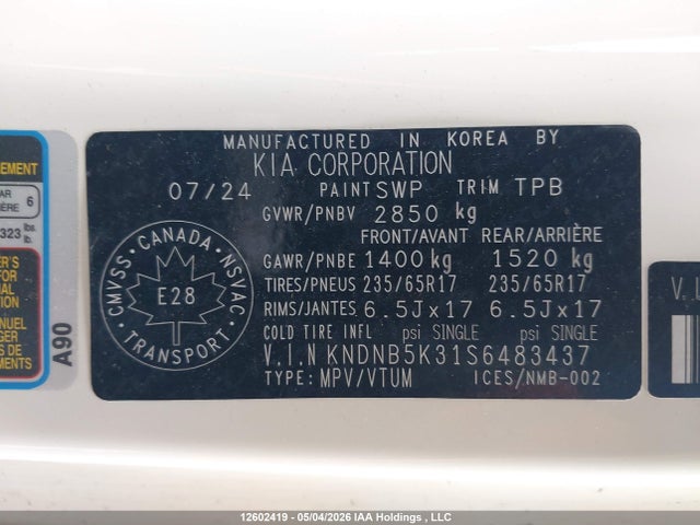 KIA Carnival Lx 2024 KNDNB5K31S6483437 Image 9