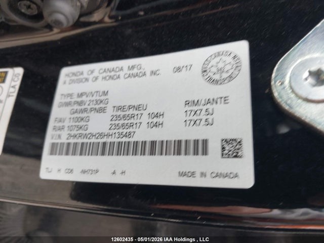 2HKRW2H26HH135487 Honda CR-V LX