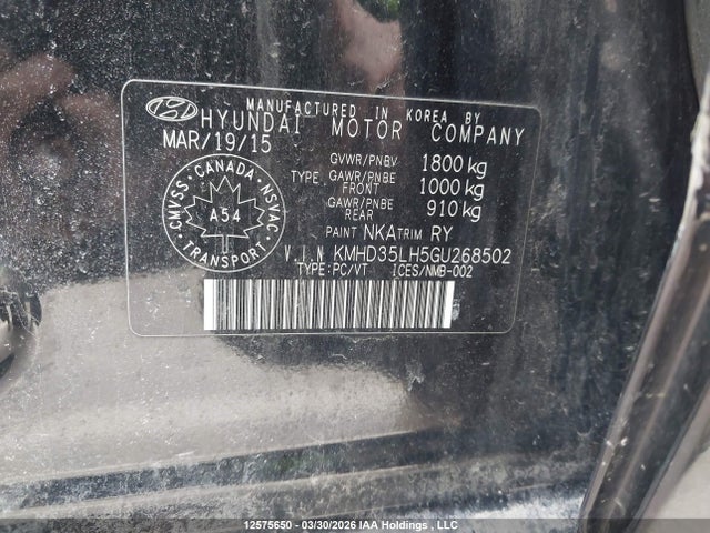KMHD35LH5GU268502 Hyundai Elantra Gt Gls