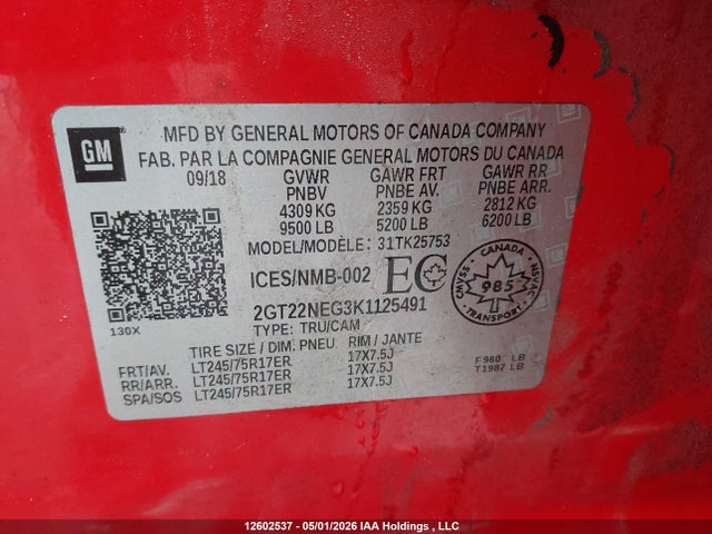 2GT22NEG3K1125491 GMC Sierra K2500 Heavy Duty