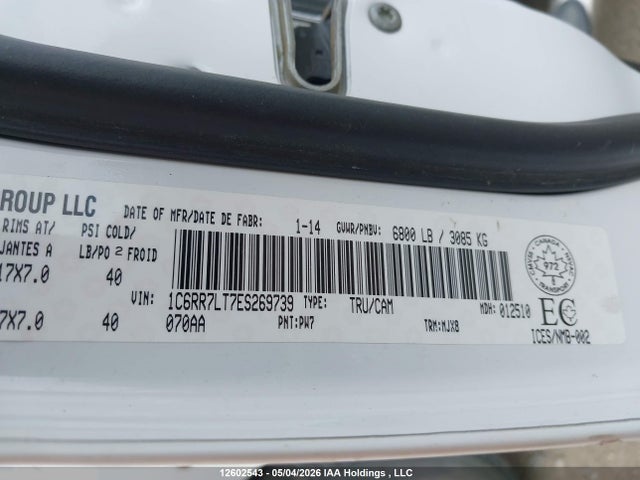 1C6RR7LT7ES269739 RAM 1500 Slt