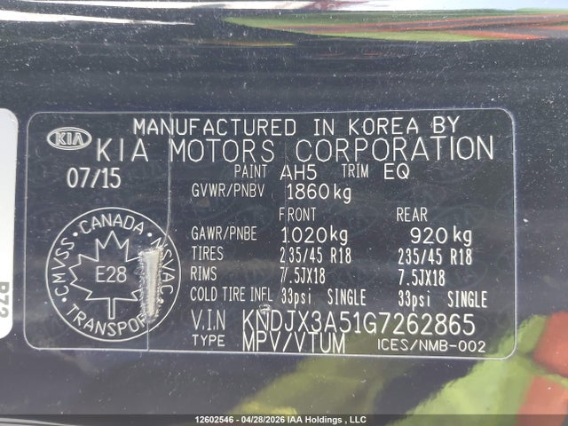 KNDJX3A51G7262865 KIA Soul !